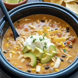 Crockpot Chicken Tortilla Soup