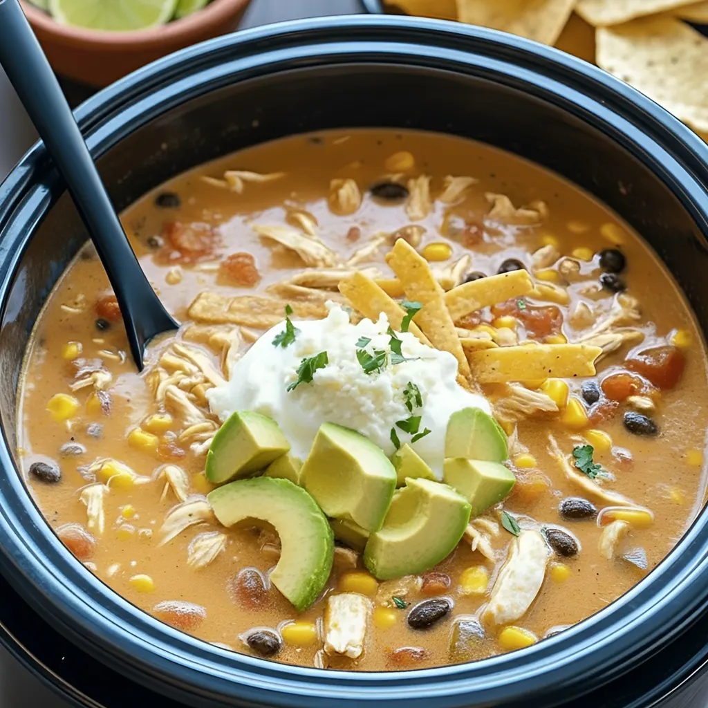 Crockpot Chicken Tortilla Soup