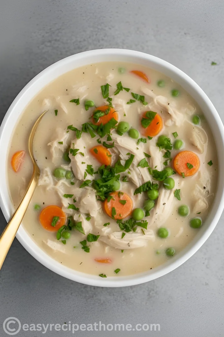 Healthy Chicken Pot Pie soup