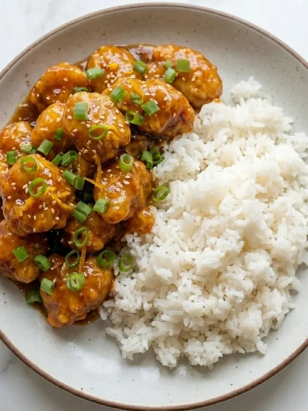 an-fried chicken chunks simmering fiercely in a thick, completely sticky homemade orange sauce loaded with fresh ginger and citrus zest.